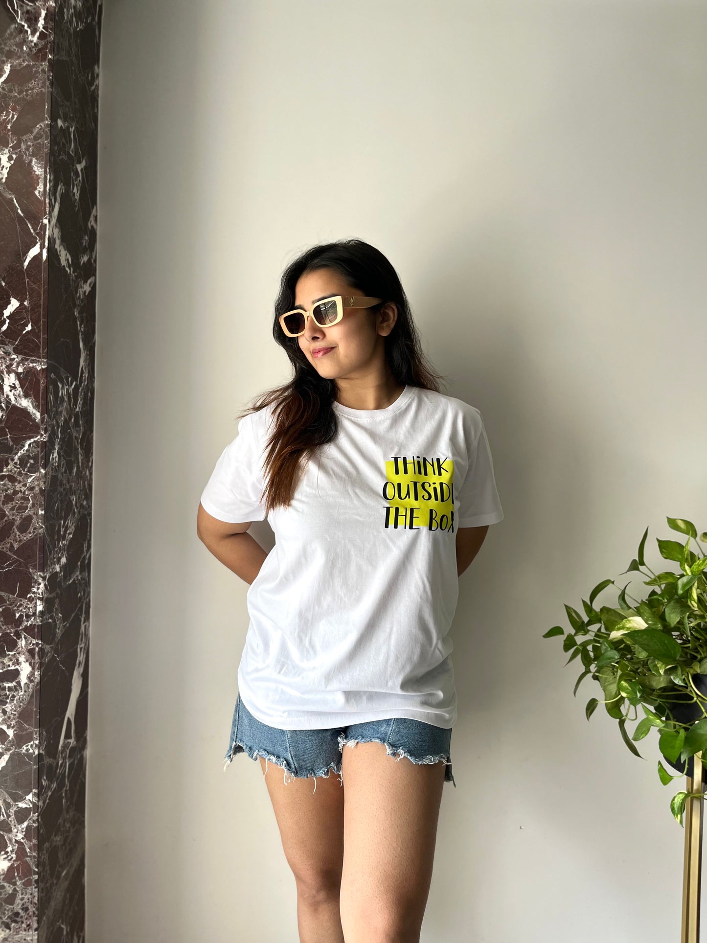 THINK OUTSIDE THE BOX UNISEX T-SHIRT